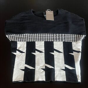 Black and White Patterned Top